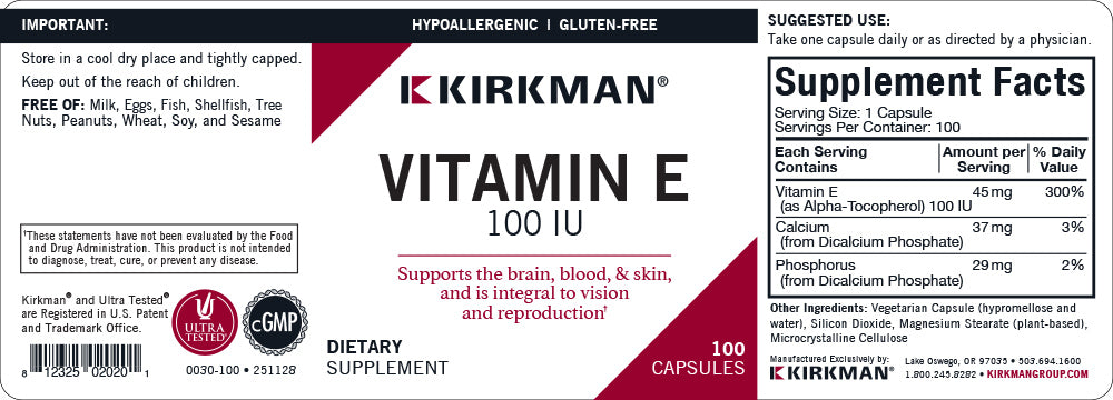 Vitamin E 100 IU