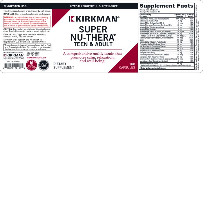 Super Nu-Thera Teen & Adult Caps