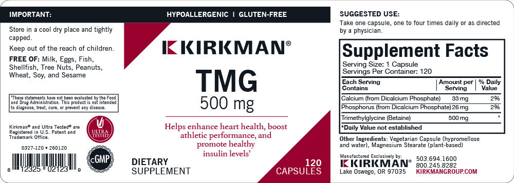 TMG 500 mg - Hypoallergenic