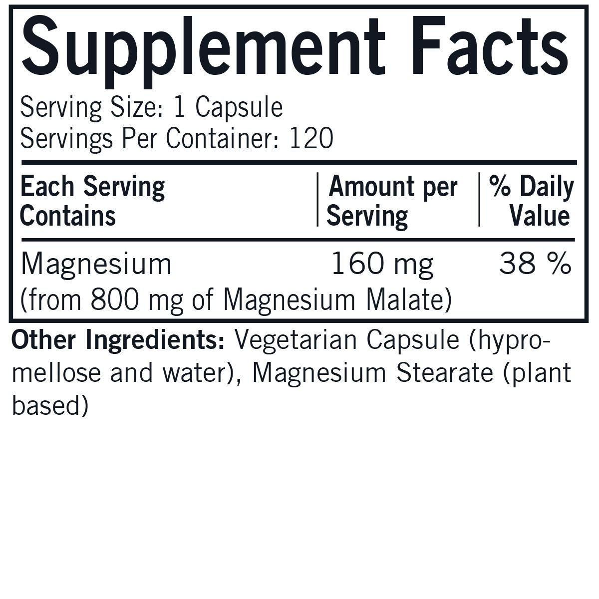 Magnesium Malate 800 mg - Hypoallergenic