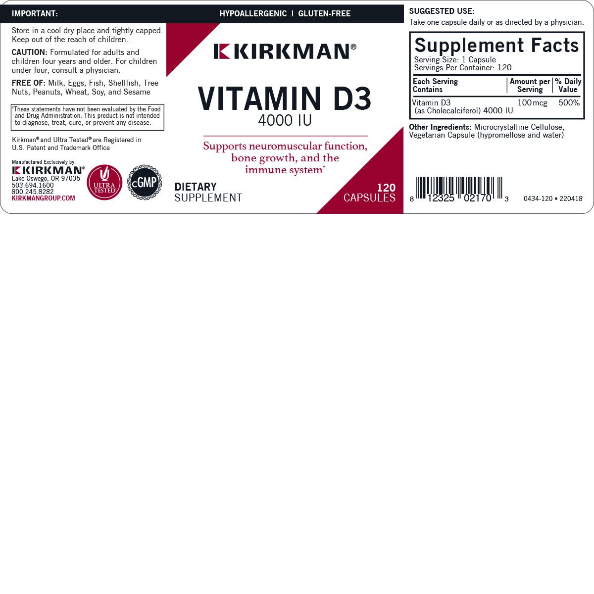 Vitamin D3 4000 IU Caps