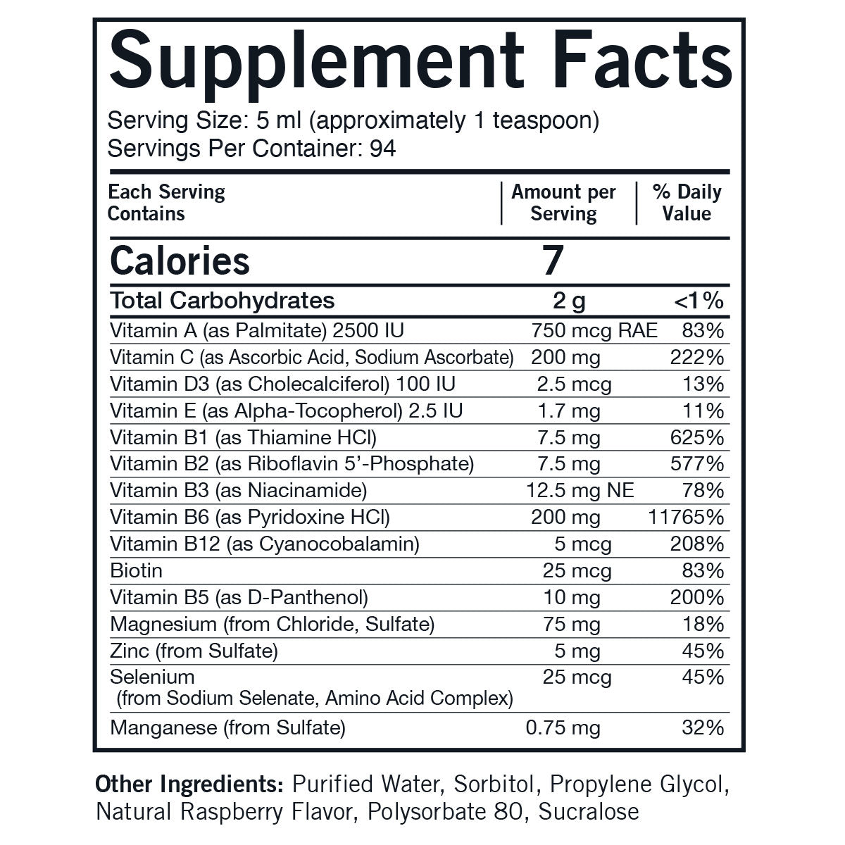 Super Nu-Thera Liquid 16oz Natural Raspberry