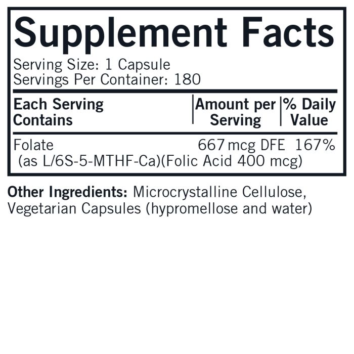 5-MTHF 400 mcg - Hypoallergenic