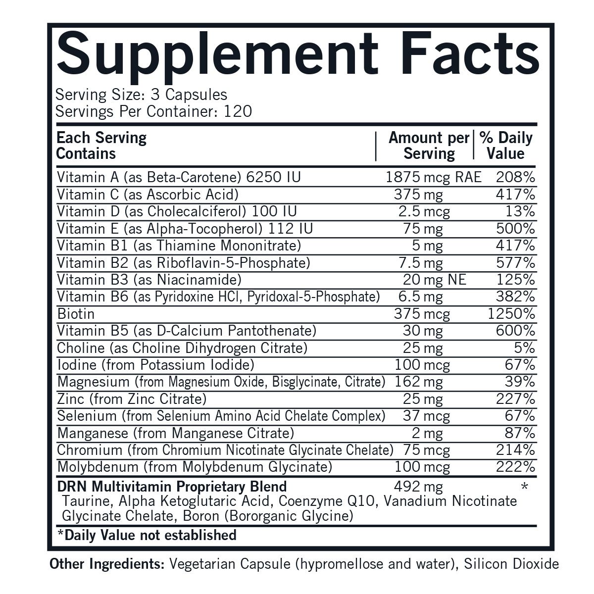 DRN Vitamin/Mineral Basic Supplement - Hypoallergenic