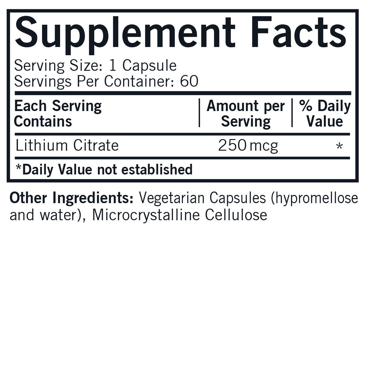 DRN Lithium 250 mcg - Hypoallergenic