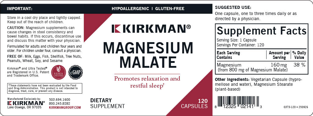 Magnesium Malate 800 mg - Hypoallergenic