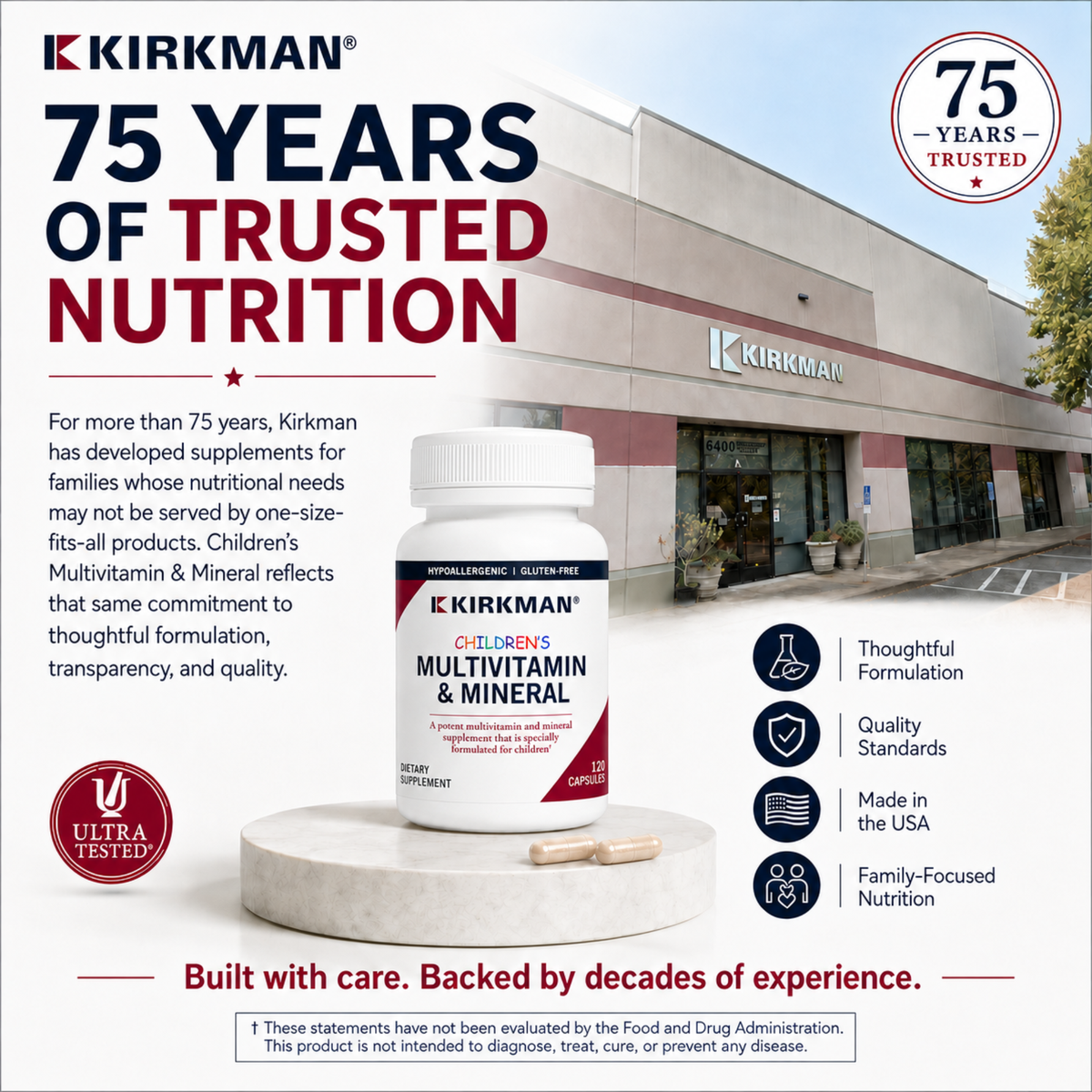 Children's Multivitamin & Mineral Capsules 120 - Hypoallergenic