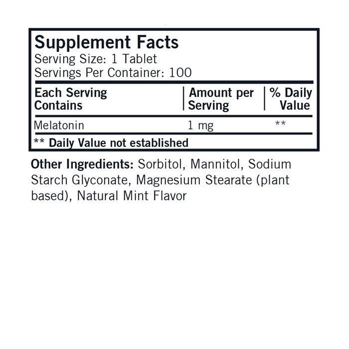 Melatonin 1 mg Chewable Tablets