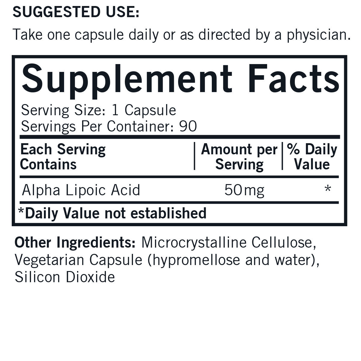 Alpha Lipoic Acid 50 mg - Hypoallergenic