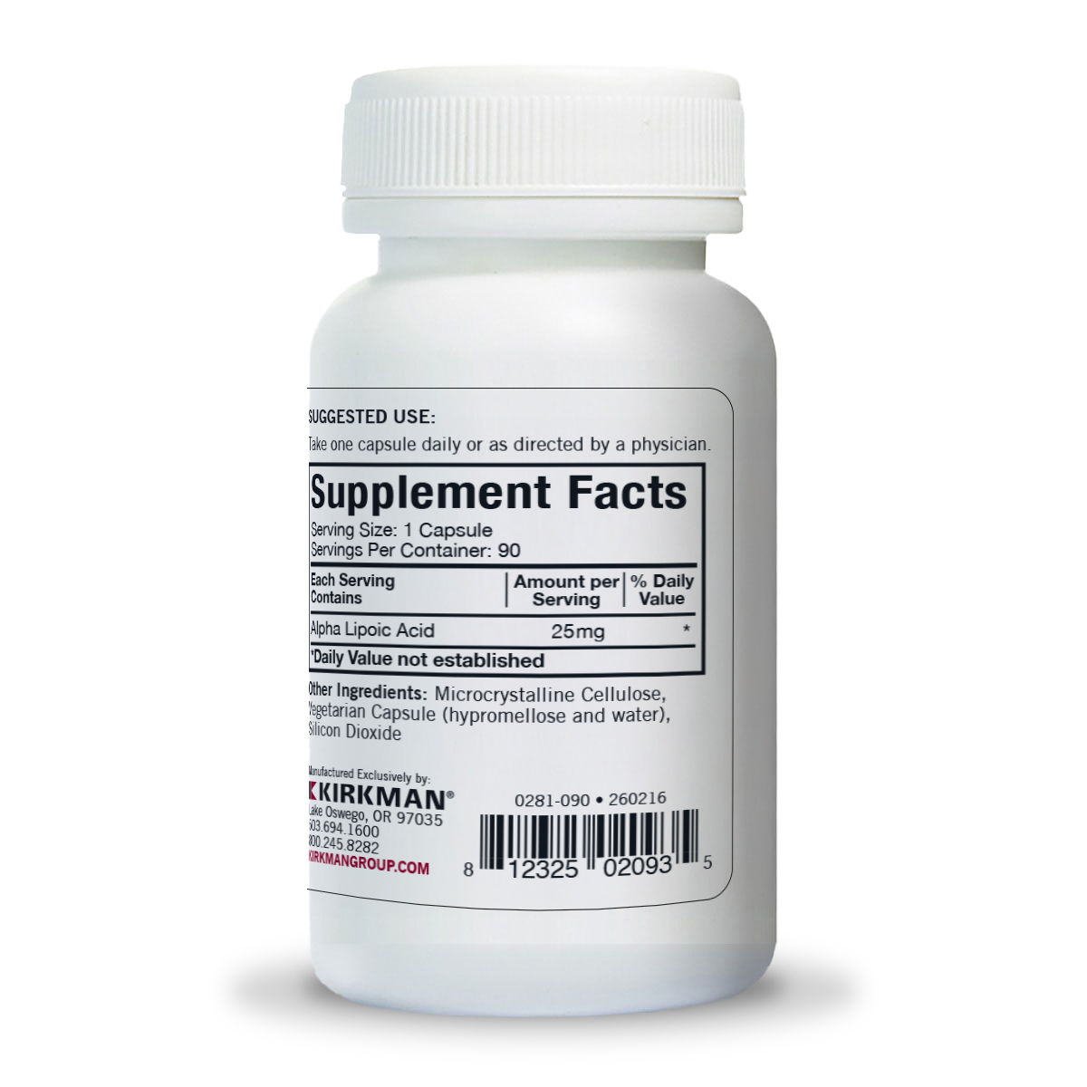 Alpha Lipoic Acid 25 mg - Hypoallergenic