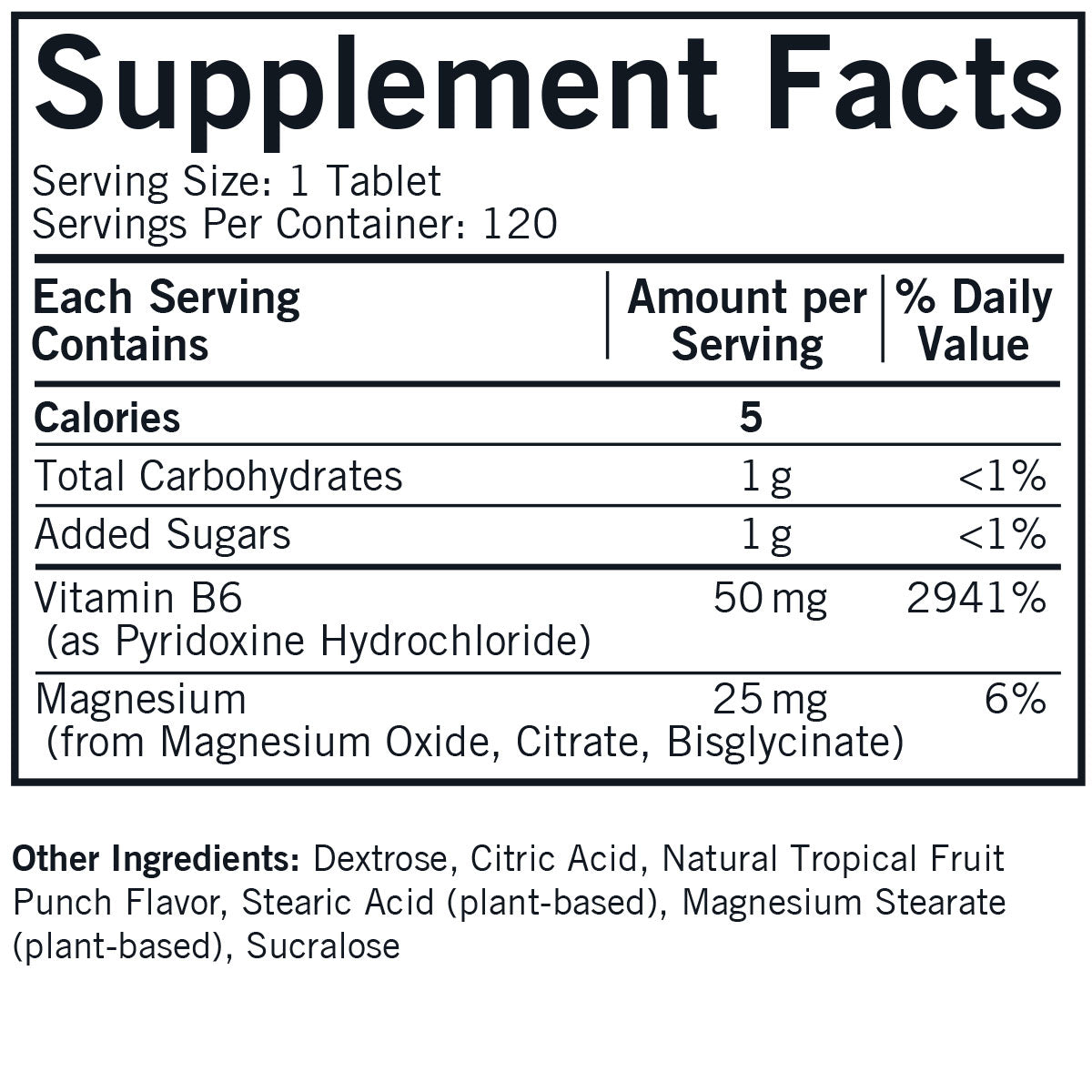 Chewable Vitamin B6 with Magnesium