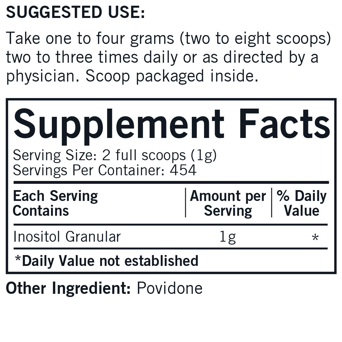 Inositol Pure Soluble Powder - Hypoallergenic