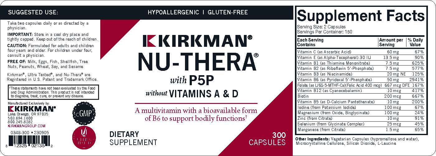 Nu-Thera® without Vitamins A & D - Hypoallergenic