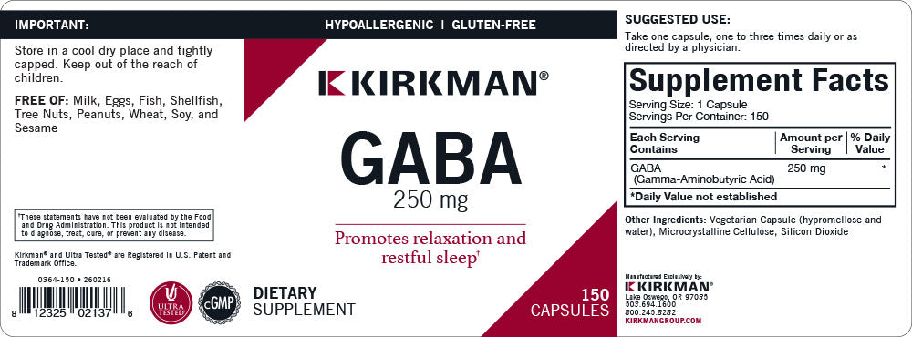 GABA 250 mg - Hypoallergenic