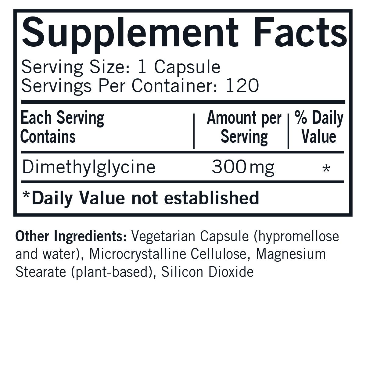 DMG (Dimethylglycine) 300 mg - Hypoallergenic - 120