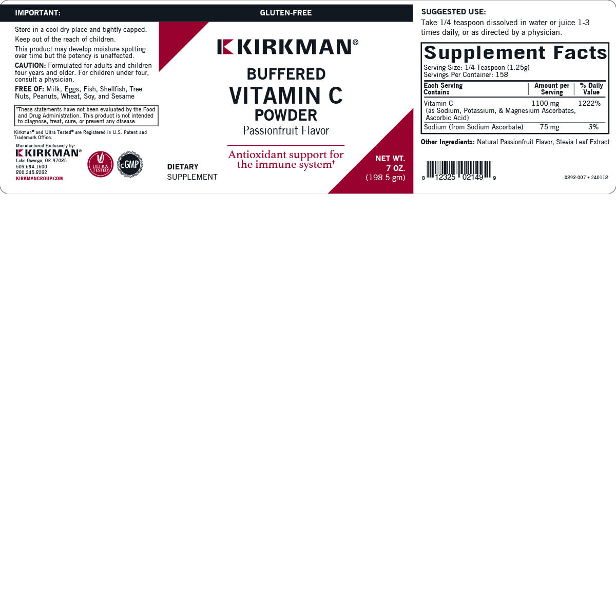 Buffered Vitamin C Powder - Flavored