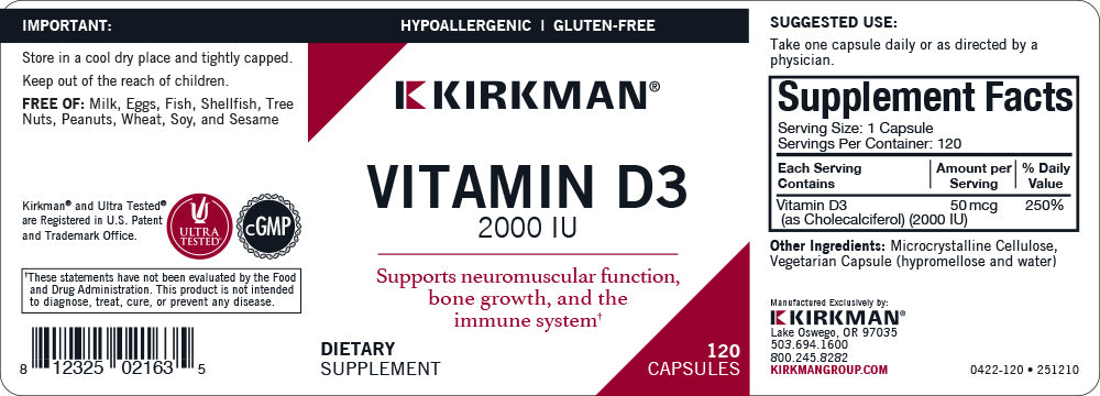 Vitamin D3 2000 IU Caps