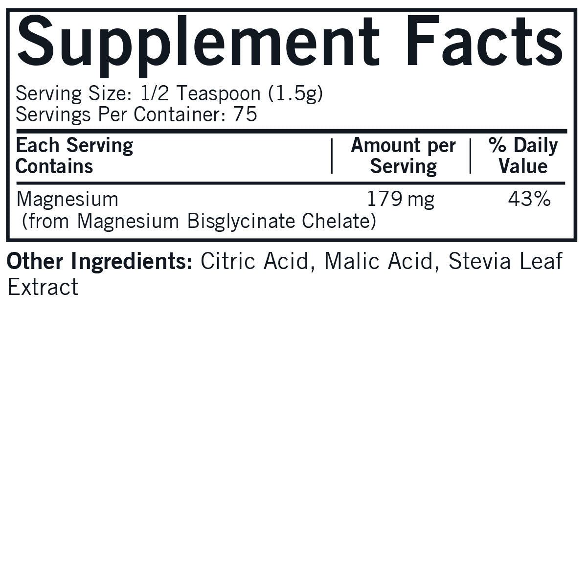 Buffered Magnesium Bisglycinate Powder