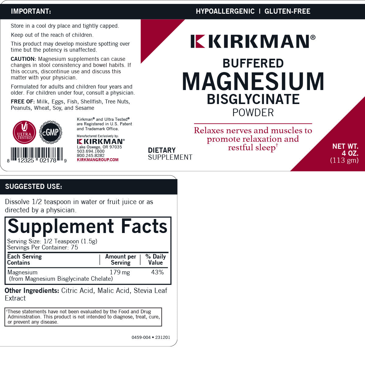 Buffered Magnesium Bisglycinate Powder