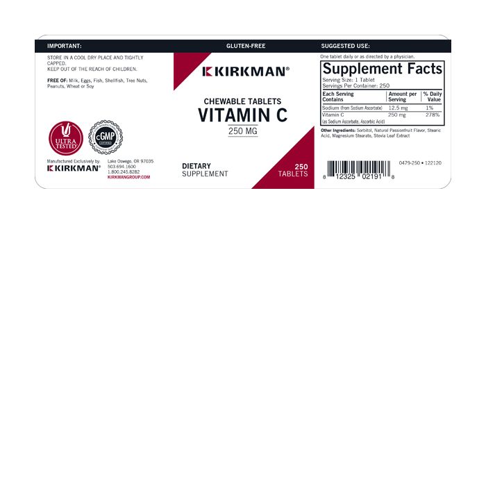 Chewable Tablets Vitamin C 250mg