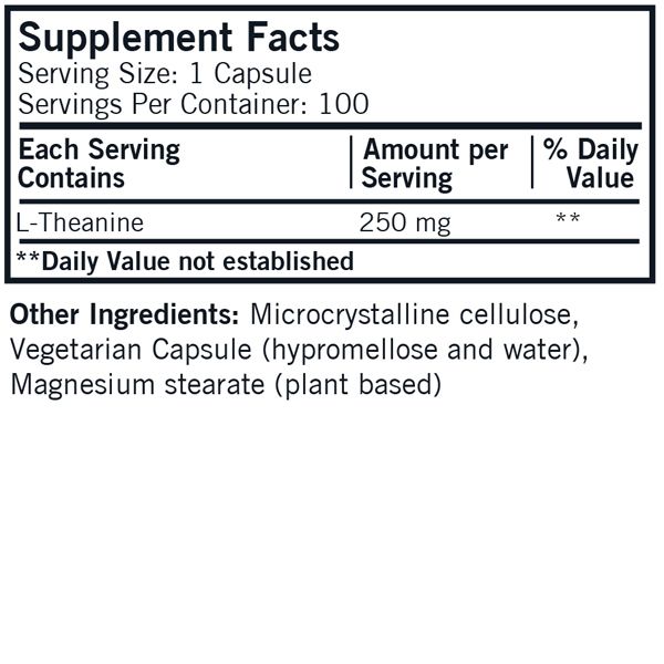 L-Theanine 250mg Hypoallergenic