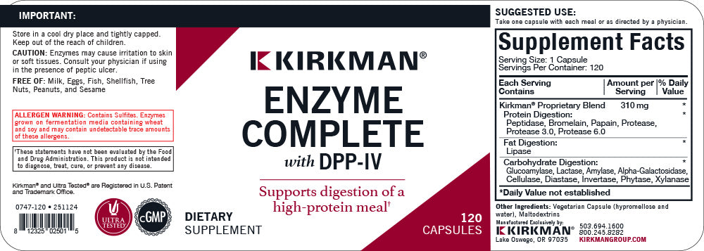 Enzyme Complete with DPP-IV™ 120 count